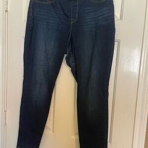 Nine West Dark Indigo Pull On Skinny Jeans